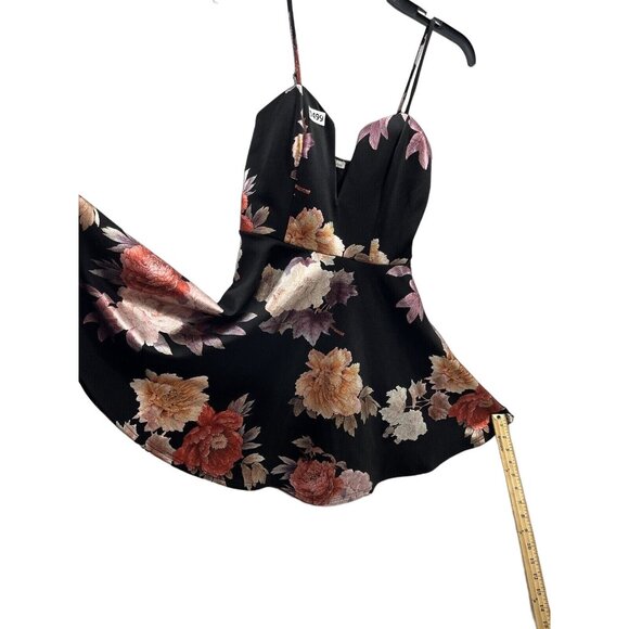 Charlotte Russe Women/junior Dress Size M Black Floral Print - Picture 10 of 15